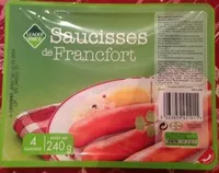 Mängden socker i Saucisses de Francfort