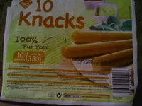 Mängden socker i 10 Knacks - Saucisses de Strasbourg