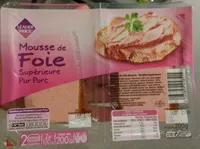 Mängden socker i Mousse de foie supérieure pur porc