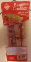 Mängden socker i Sandwich Bacon Crudités, Pain de Mie au Son