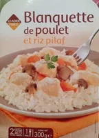 Mängden socker i Blanquette de poulet et riz pilaf