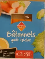 Mängden socker i Bâtonnets goût crabe