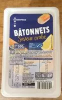Mängden socker i Bâtonnets saveur crabe