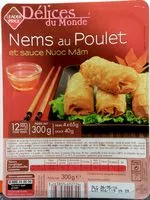 Mängden socker i Délices du Monde - Nems au Poulet et sauce Nuoc Mâm