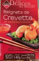 Mängden socker i Beignets de crevette