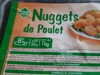 Mängden socker i Nuggets de poulet