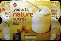 Mängden socker i Yaourts nature sucrés Au Sucre de Canne