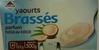 Mängden socker i Yaourts Brassés parfum noix de coco
