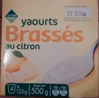 Mängden socker i Yaourts Brassés au Citron