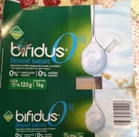 Mängden socker i Yaourt bifidus Brassé nature (0 % MG, 0 % sucre ajouté)