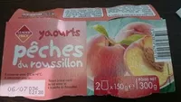 Mängden socker i Yaourts pêches du Roussillon