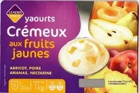 Mängden socker i Yaourts Crémeux aux fruits jaunes (Abricot, Poire, Ananas, Nectarine) 8 Pots