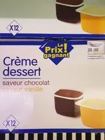 Mängden socker i Crème dessert chocolat et vanille
