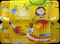Mängden socker i Flans goût vanille nappés caramel Kids Leader Price