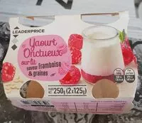 Mängden socker i Yaourt onctueux sur lit saveurs framboises et graines