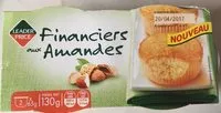 Mängden socker i Financier aux Amandes