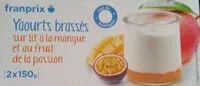Mängden socker i Yaourt brassés sur lit mangue passion