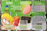 Mängden socker i Mousse aux fruits, fraise, abricots, framboise