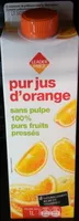 Mängden socker i Pur jus d'orange sans pulpe 100% purs fruits pressés