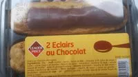 Mängden socker i 2 éclairs au chocolat