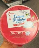 Mängden socker i Crème fraîche épaisse