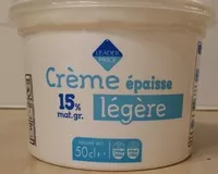 Mängden socker i Crème épaisse légère (15 % MG)