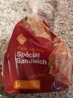 Mängden socker i Pain de mie spécial sandwich