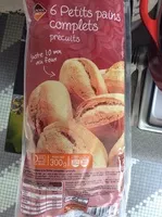 Mängden socker i 6 petits pains complets précuits