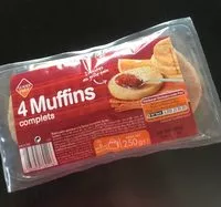 Mängden socker i Quatre muffins complets