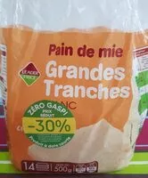 Mängden socker i Pain de mie grandes tranches sans croûte