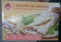 Mängden socker i 2 Galettes de Sarrasin - Jambon Champignons et Emmental