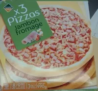 Mängden socker i Pizzas Jambon Fromage (x 3), Surgelé