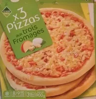 Mängden socker i 3 pizzas aux trois fromages