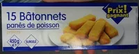 Mängden socker i 15 Bâtonnets panés de poisson