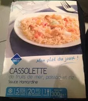 Mängden socker i Cassolette de fruits de mer, poisson et riz