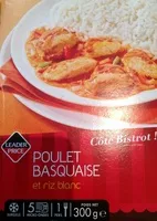Mängden socker i Poulet Basquaise et riz blanc