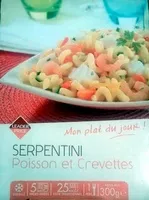 Mängden socker i Serpentini Poisson et Crevettes, Surgelé
