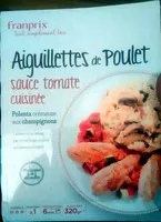 Mängden socker i Aiguillettes de Poulet Sauce Tomate Cuisinée, Polenta Crémeuse aux Champignons
