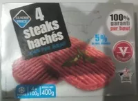 Mängden socker i 4 steaks hachés surgelés