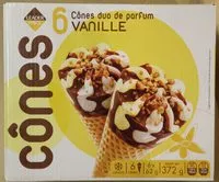 Mängden socker i Cônes duo parfum vanille