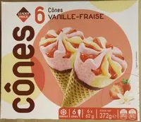 Mängden socker i 6 Cônes Vanille -Fraise