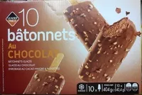 Mängden socker i 10 bâtonnets au chocolat