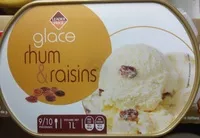 Mängden socker i Glace rhum & raisins