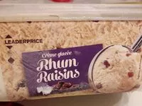 Mängden socker i Crème glacée rhum raisins