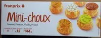 Mängden socker i 12 Mini-Choux Caramel - Pistache - Vanille - Praliné