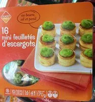 Mängden socker i 16 mini feuilletés d'escargots