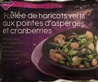 Mängden socker i Poêlée de haricots verts, asperges et cranberries