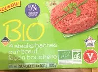 Mängden socker i BIO 4 Steaks Hachés Pur Boeuf Façon Bouchère