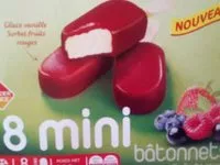 Mängden socker i Mini bâtonnets vanille fruits rouges
