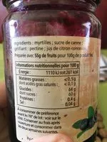 Mängden socker i Confiture extra Myrtilles